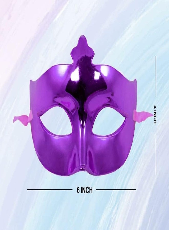 Fun Affairs Eye Mask for Halloween and Christmas Party, Masquerade Ball Venetian Party Pack of 6 for Men and Women (3 Colors X 2 Mask Each) - Image 3